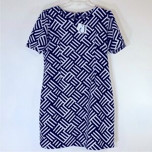 JUANA Jaded Black Geometric Shift Dress. XXL. NWT.
